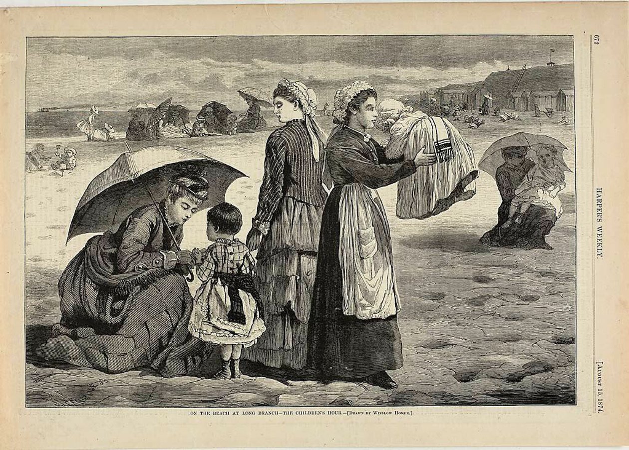 På stranden vid Long Branch - Barnens timme av Winslow Homer