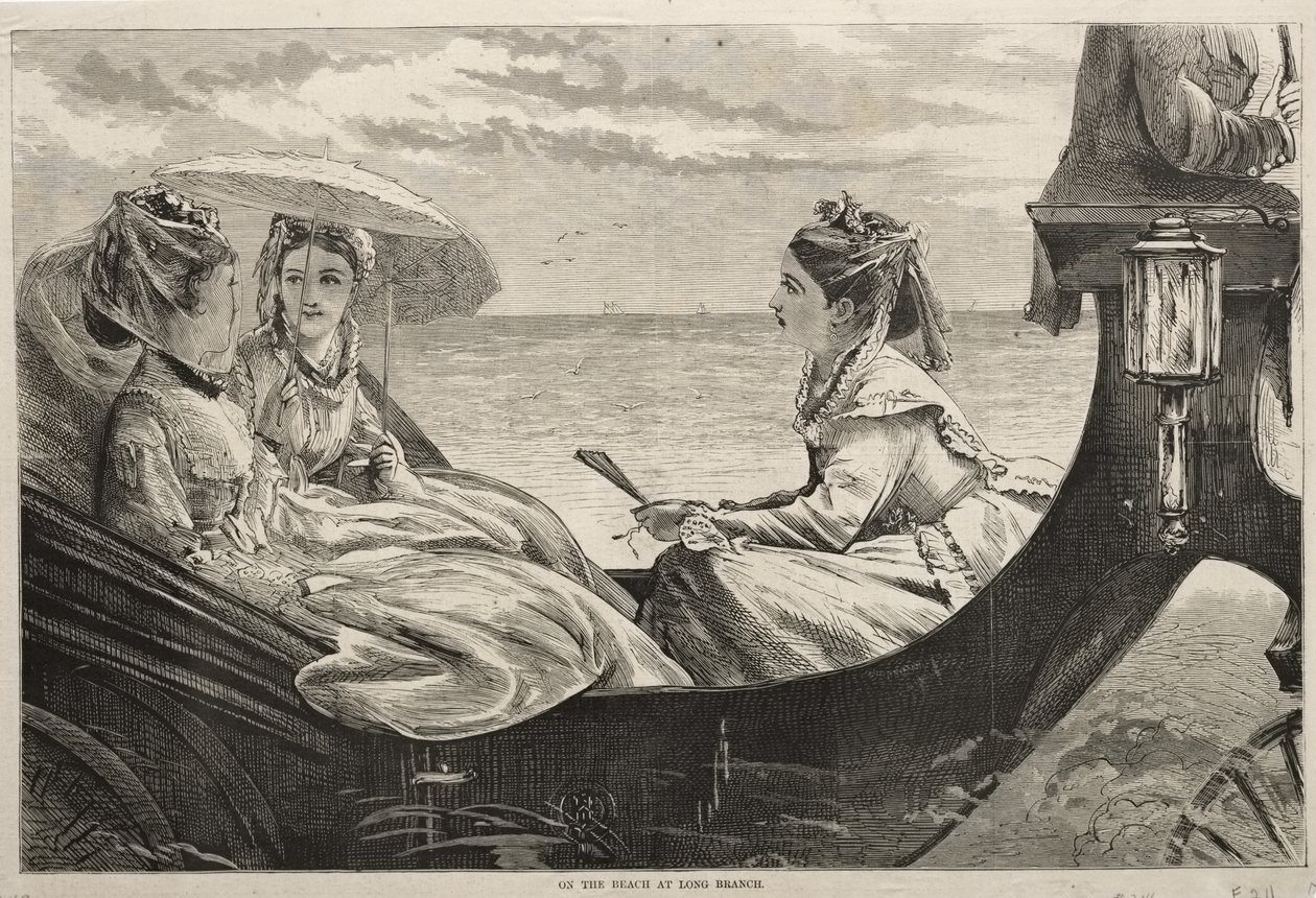 På stranden vid Long Branch av Winslow Homer