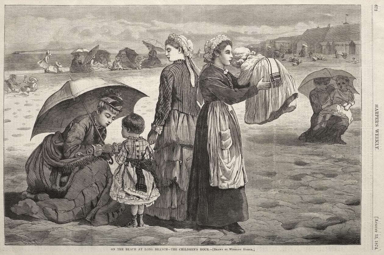 På stranden i Long Branch – ”The Children’s Hour” av Winslow Homer