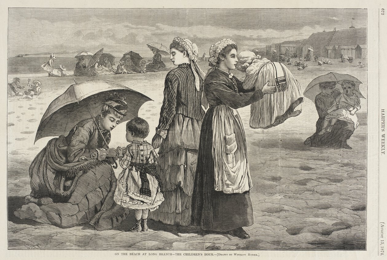På stranden i Long Branch – ”The Children’s Hour” av Winslow Homer