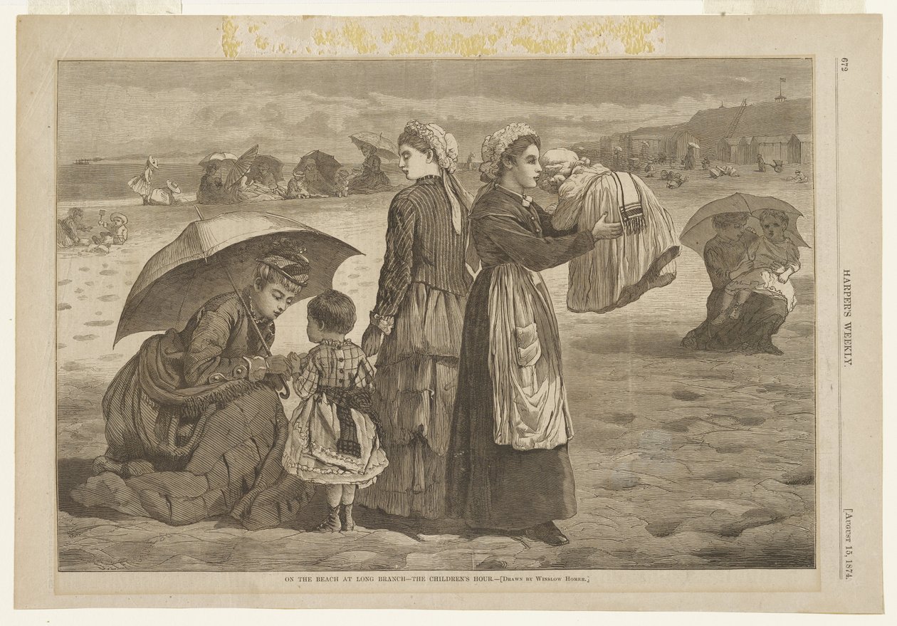 På stranden vid Long Branch - Barnens timme av Winslow Homer