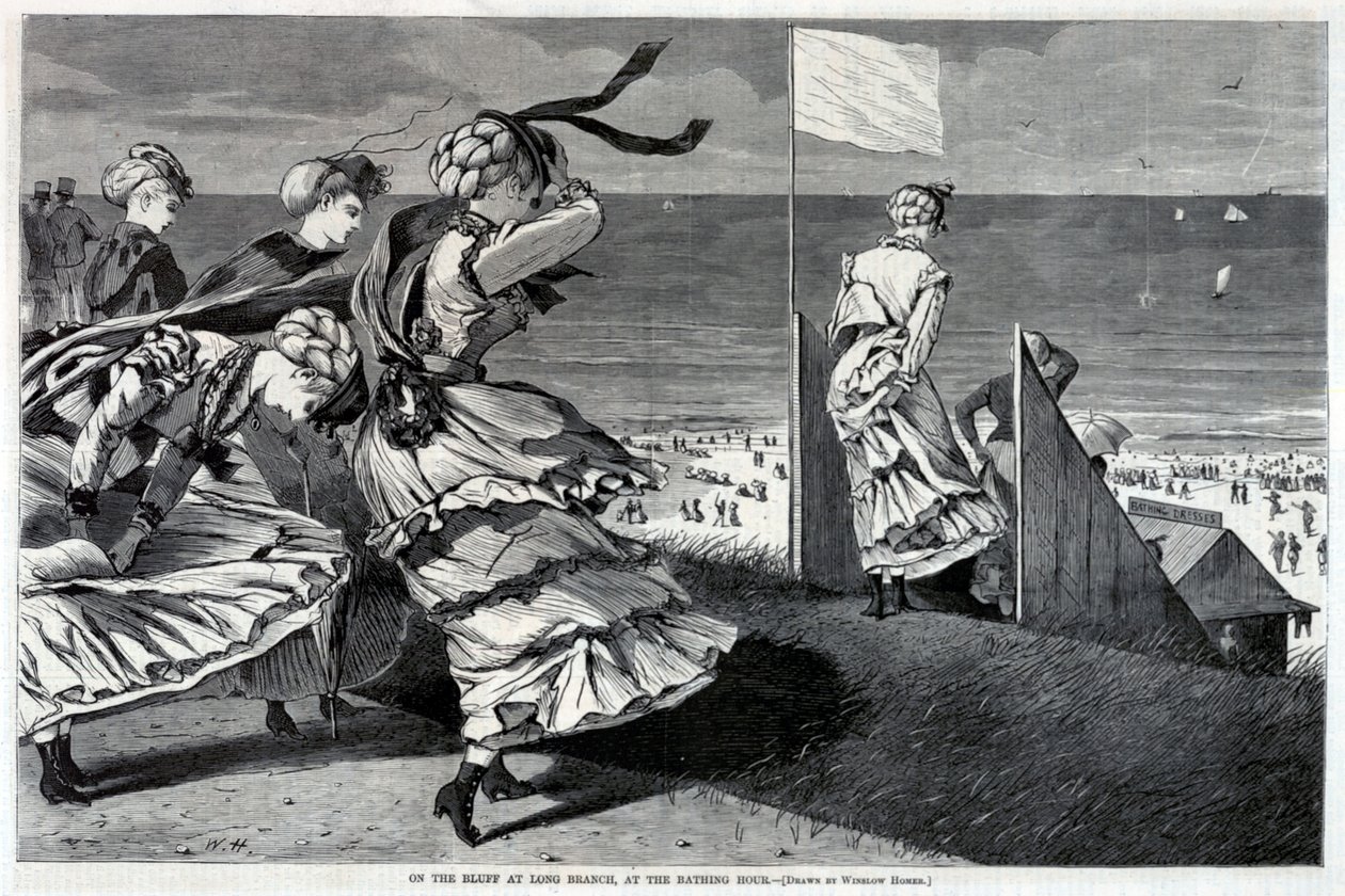 On the Bluff at Long Branch, at the Bathing Hour, från Harper