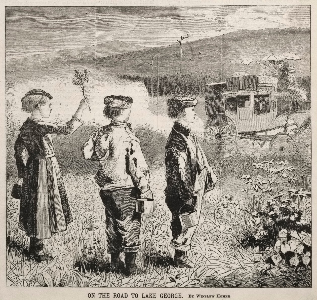 På vägen till Lake George, 1869. av Winslow Homer
