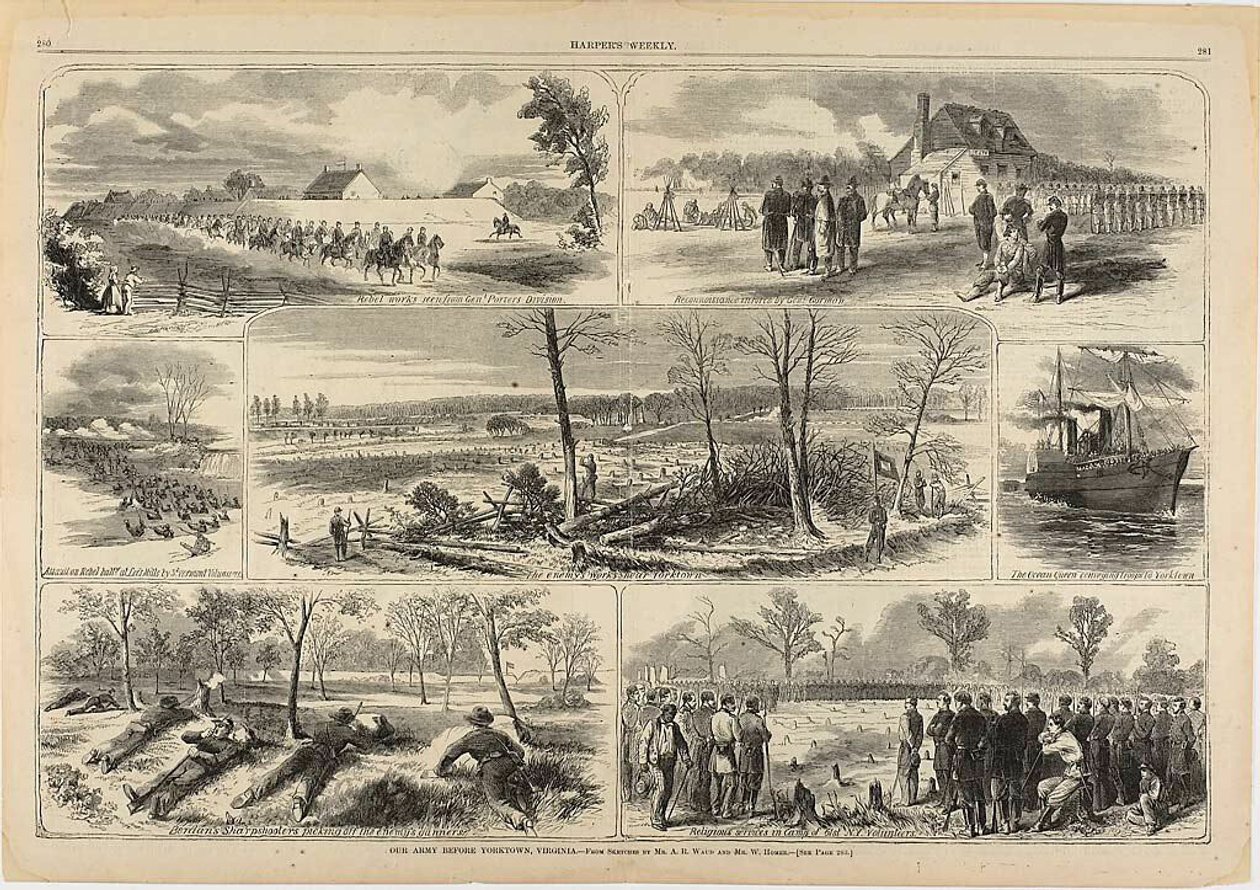 Vår armé före Yorktown, Virginia av Winslow Homer