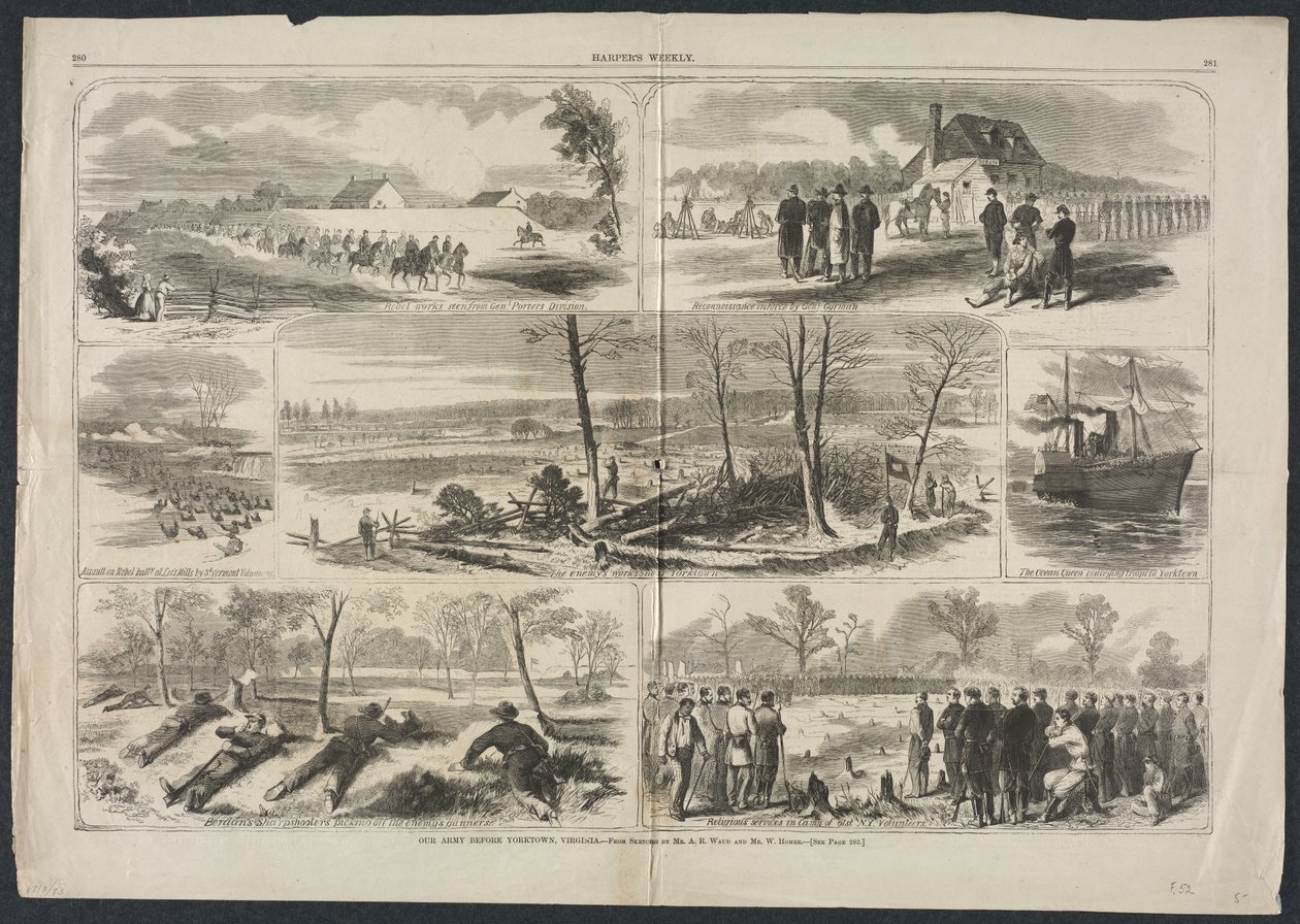 Vår armé före Yorktown, Virginia, 1862. av Winslow Homer