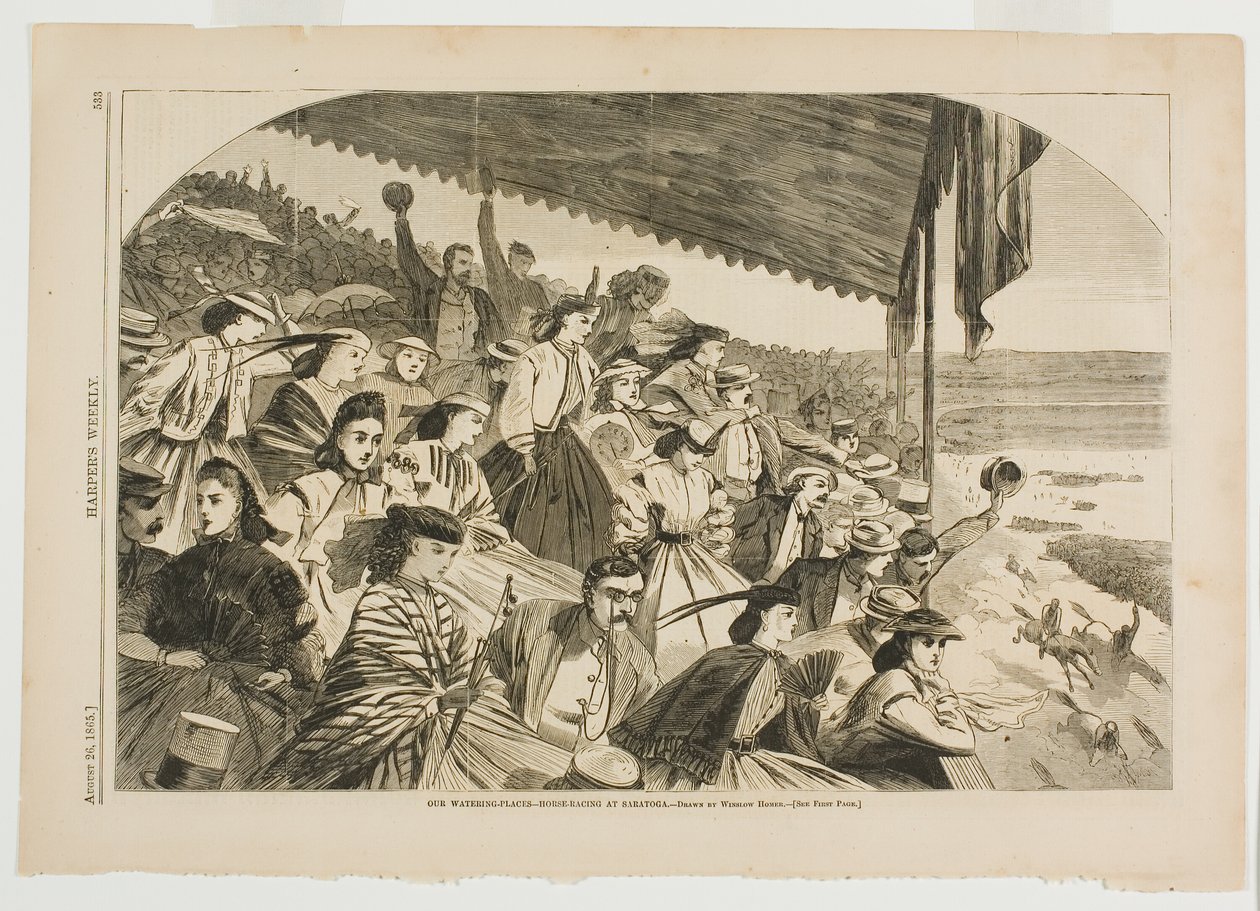 Våra vattenställen-Hästkapplöpning på Saratoga av Winslow Homer