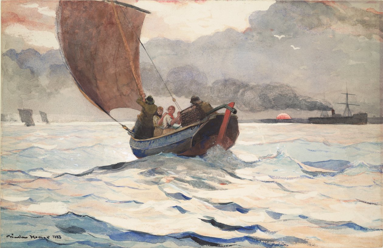 Återvändande fiskebåtar av Winslow Homer