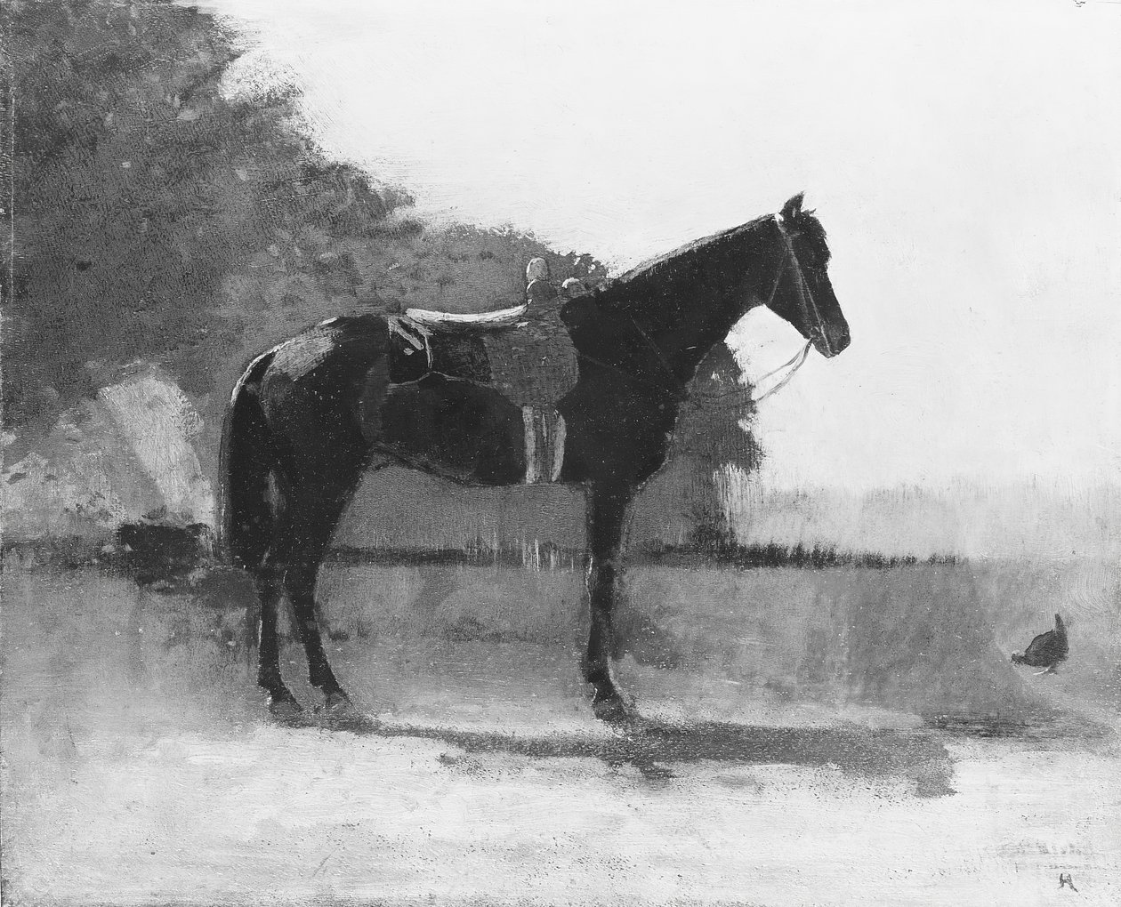 Sadelhäst på Farm Yard, ca. 1870-75. av Winslow Homer