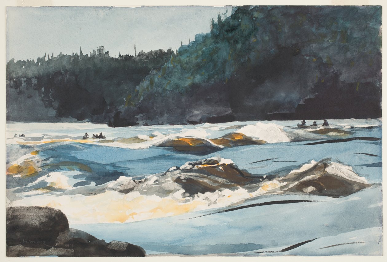Saguenay River, Lower Rapids av Winslow Homer
