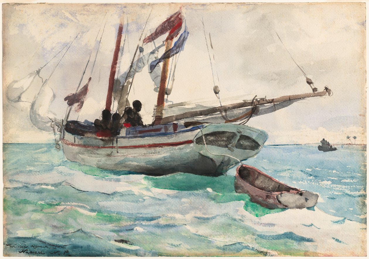 Schooner - Nassau av Winslow Homer