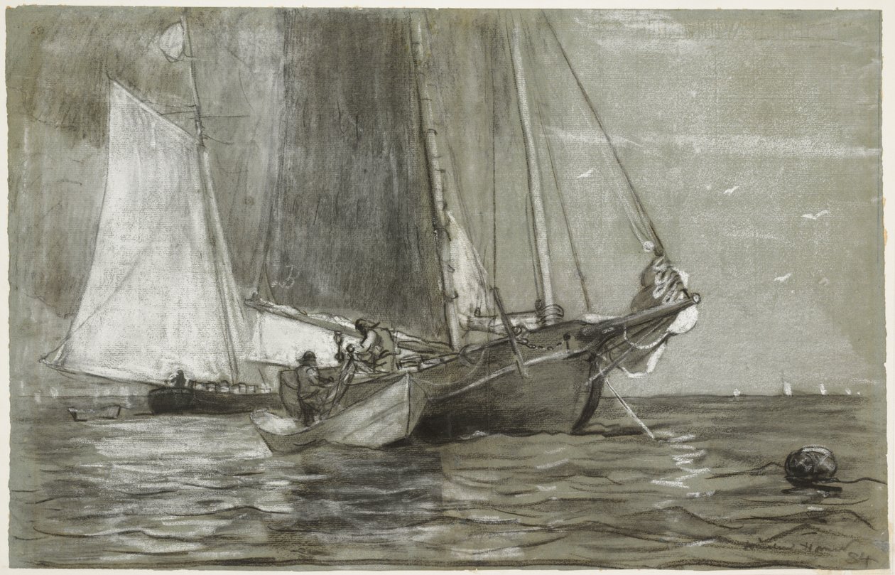 Skonare för ankar av Winslow Homer