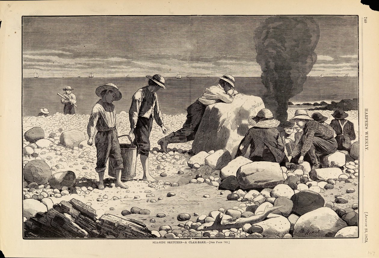 Sea-Side Sketches--A Clam-Bake, från Harper