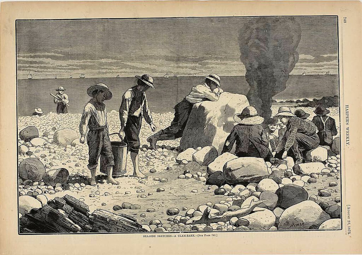Skisser från havssidan - En musselbakelse av Winslow Homer