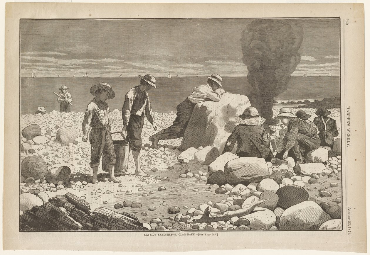 Skisser från havet – En musselfest av Winslow Homer