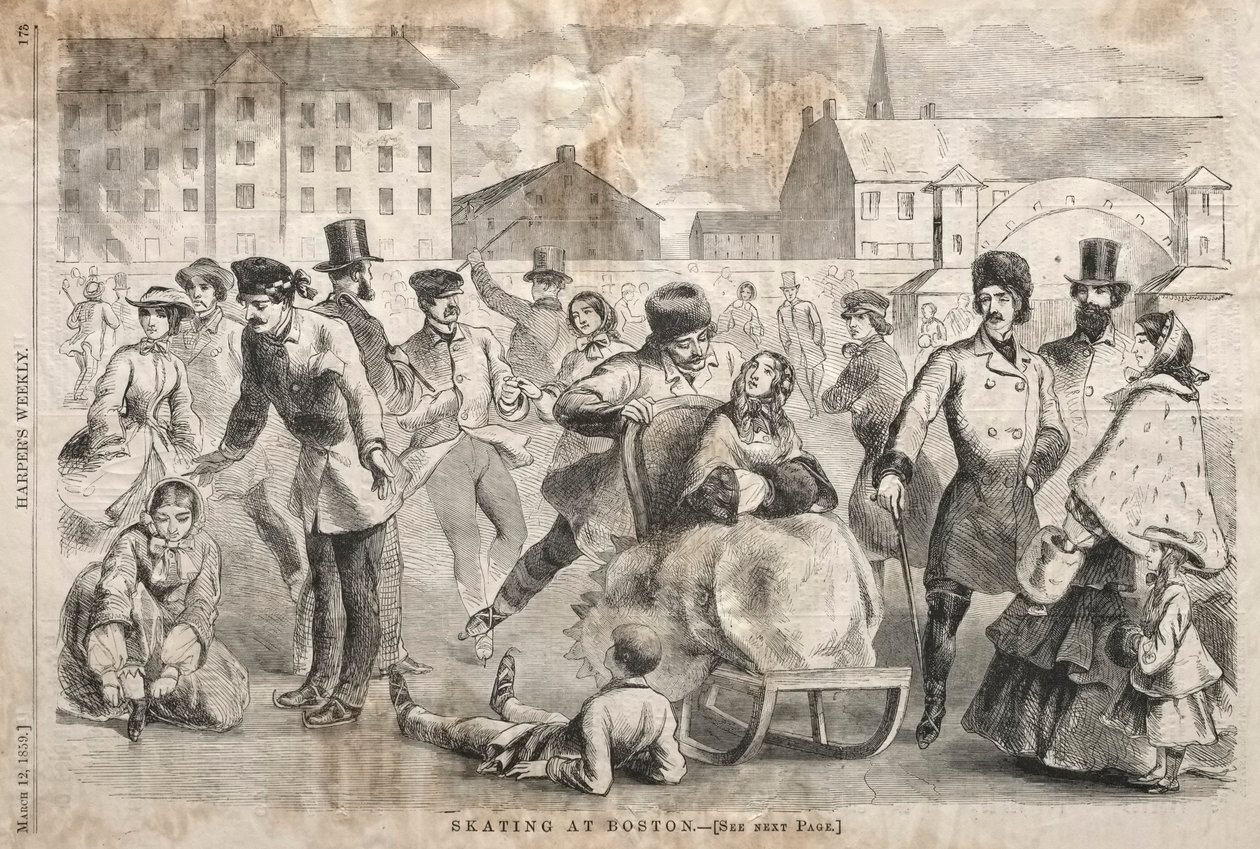 Skridskoåkning i Boston, 1859. av Winslow Homer