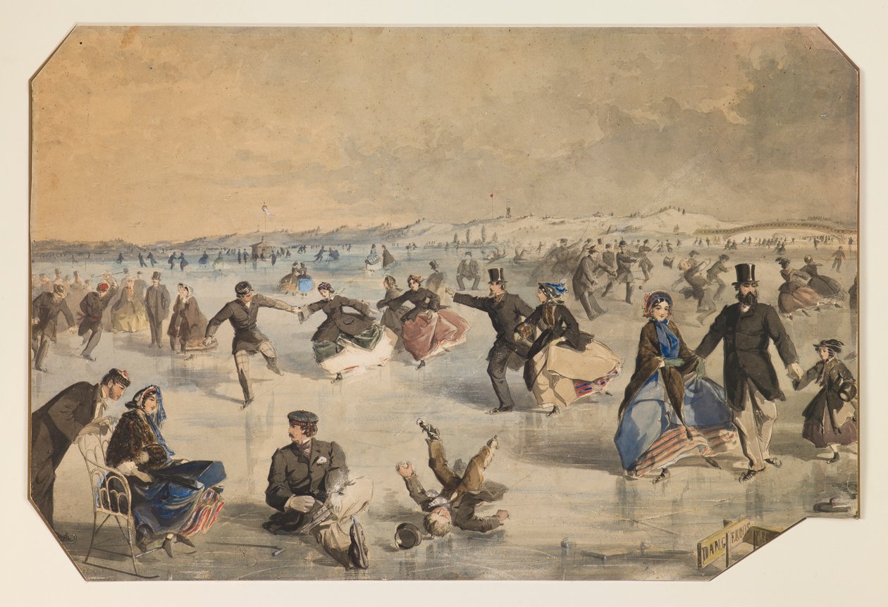 Skridskoåkning i Central Park av Winslow Homer