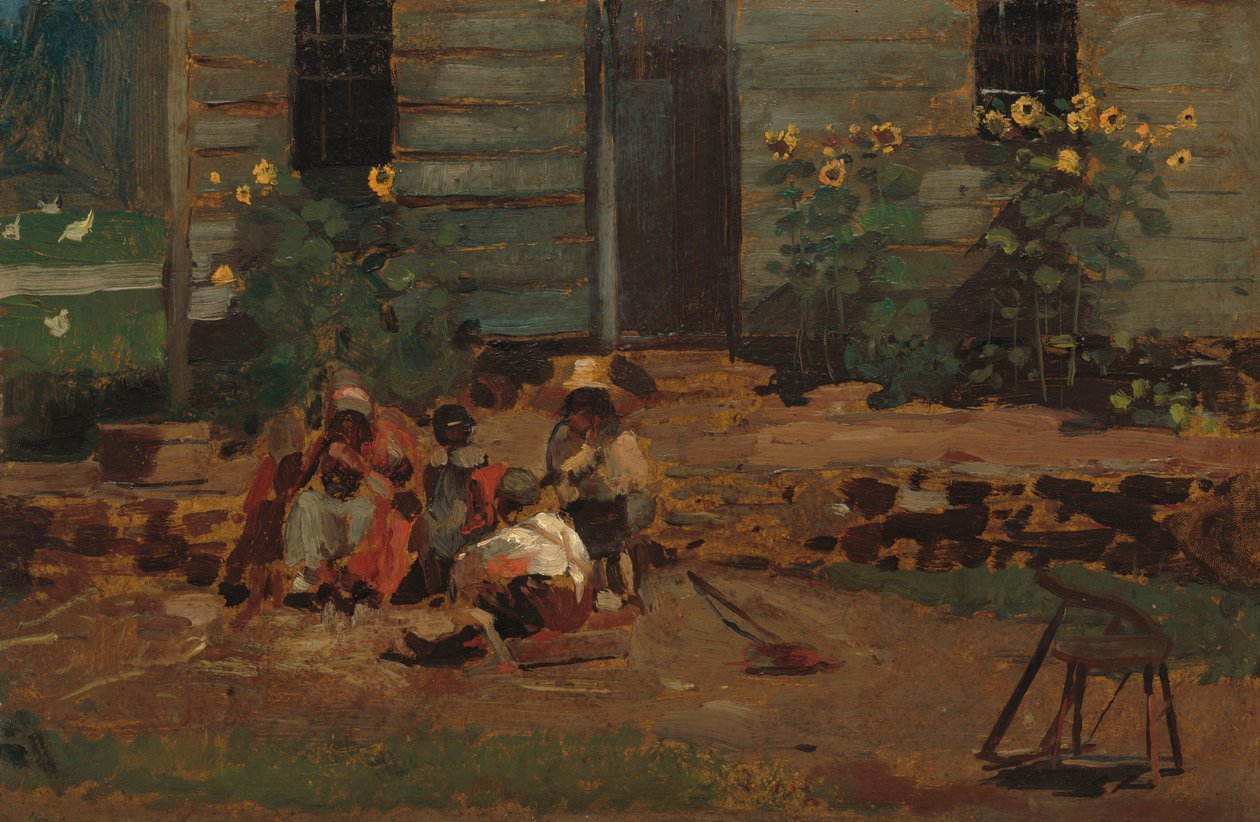 Skiss av en stuggård av Winslow Homer