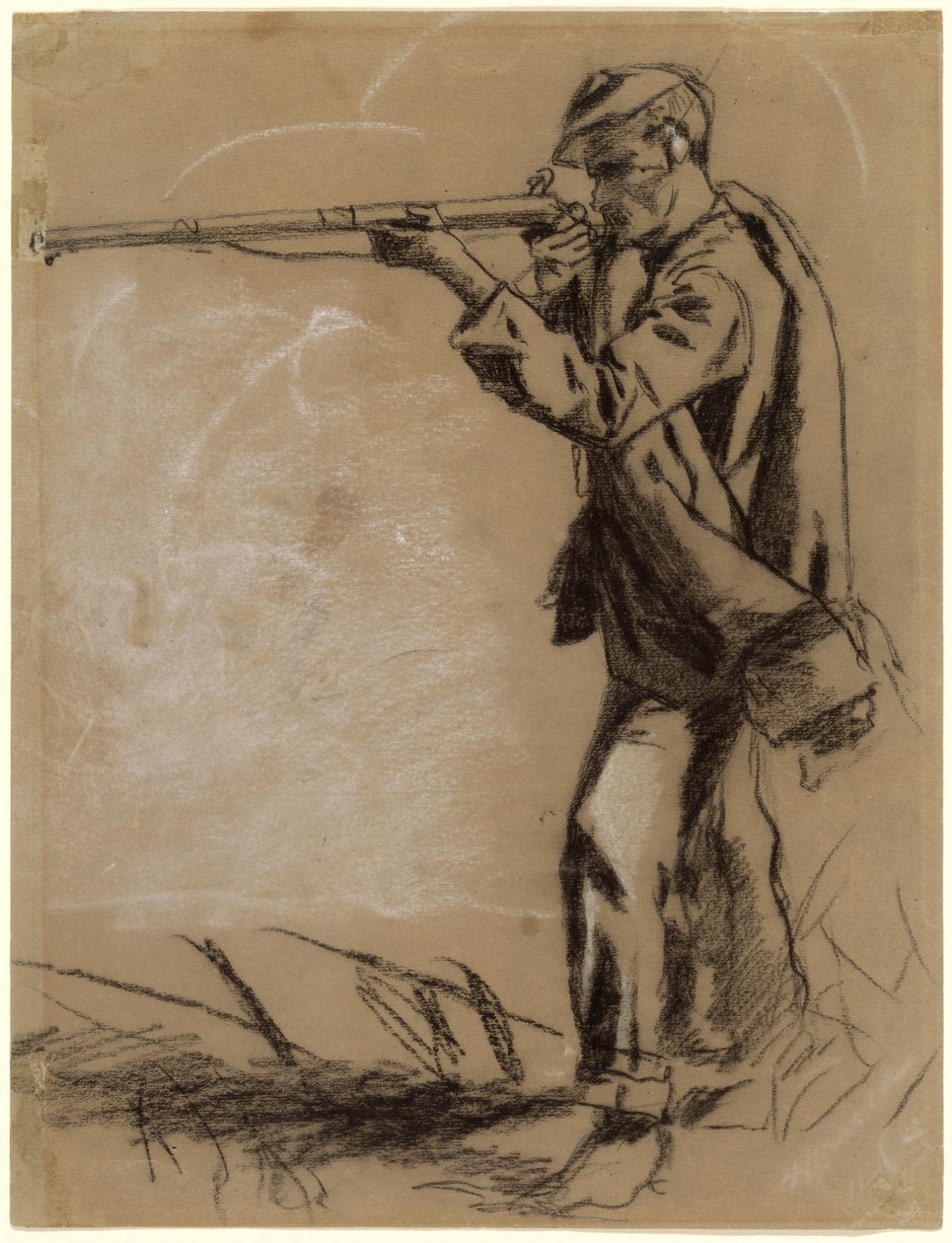 Soldat som siktar [recto] av Winslow Homer