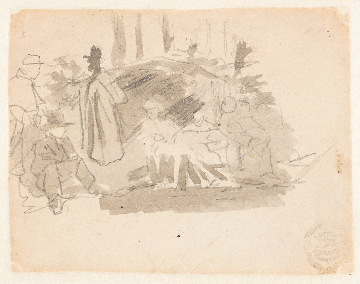 Soldater Camping av Winslow Homer