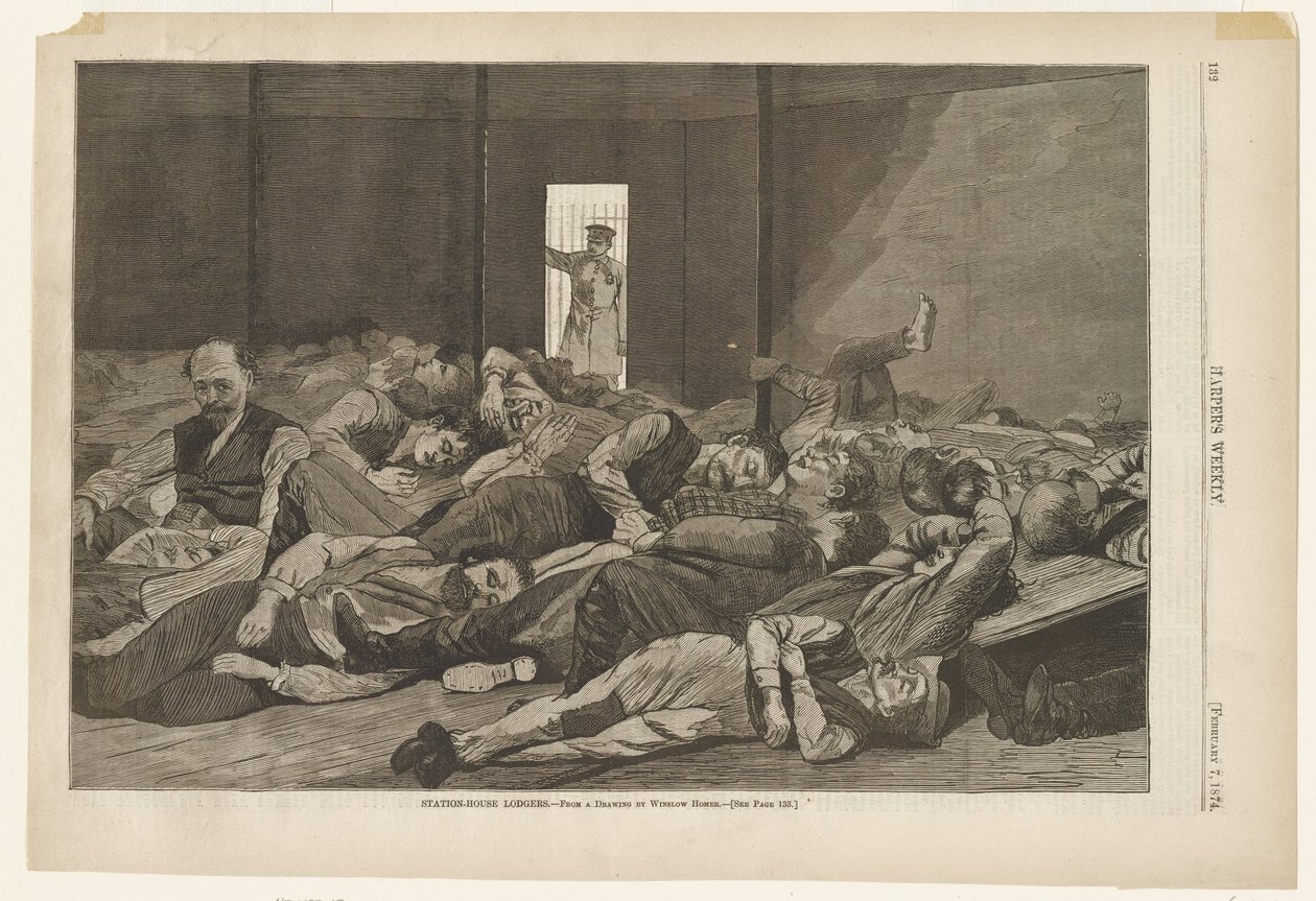 Inackorderade i stationshuset av Winslow Homer