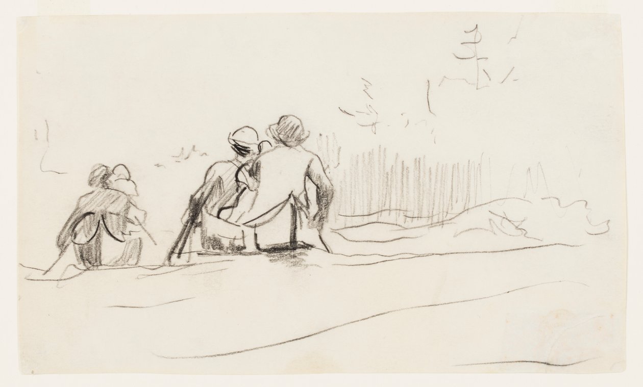 Aktervy av två kanoter av Winslow Homer