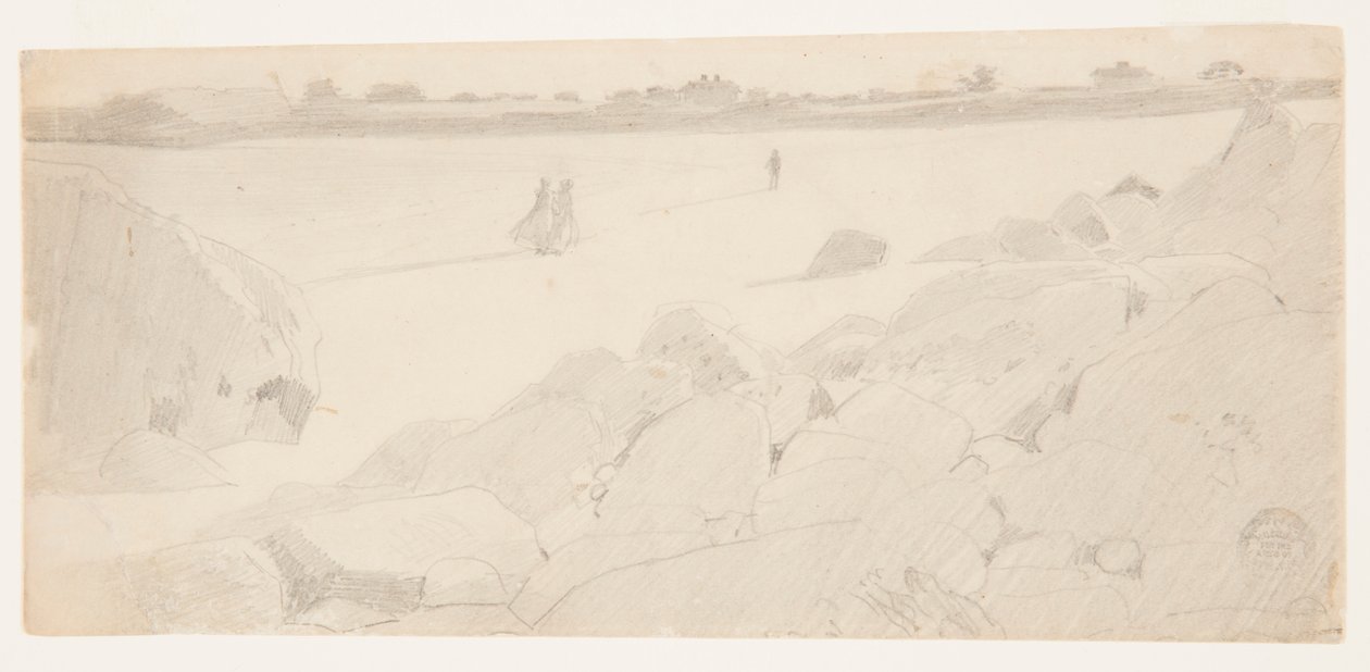 Studie för "Stenkusten och måsarna" av Winslow Homer