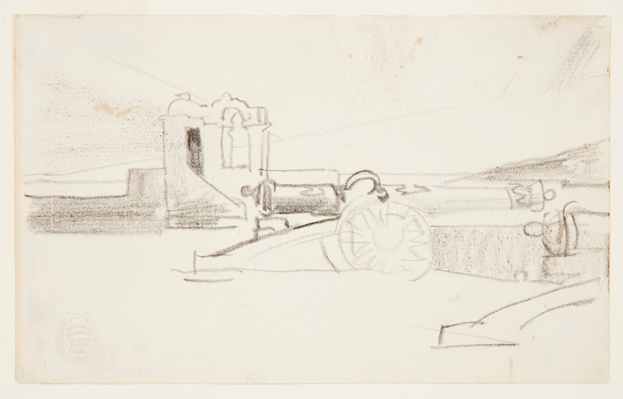 Studie för "Searchlight, Harbour Entrance, Santiago de Cuba" av Winslow Homer