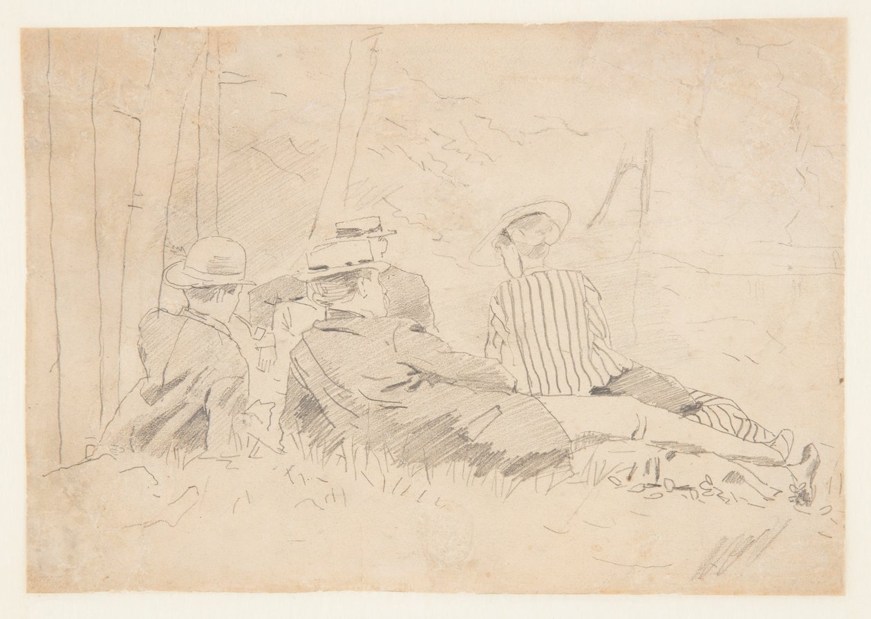 Studie för "The Fishing Party" av Winslow Homer