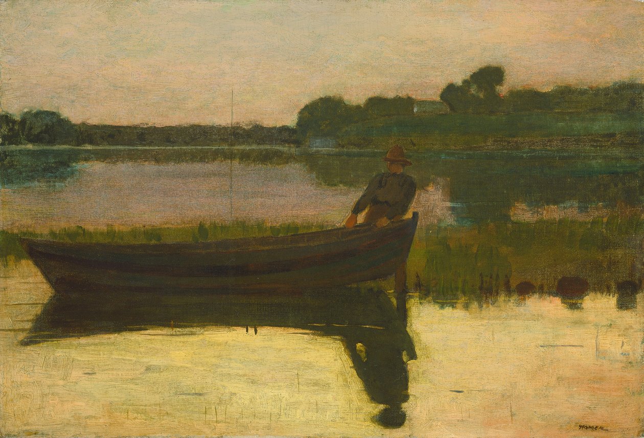 Solnedgång, c. 1875. av Winslow Homer
