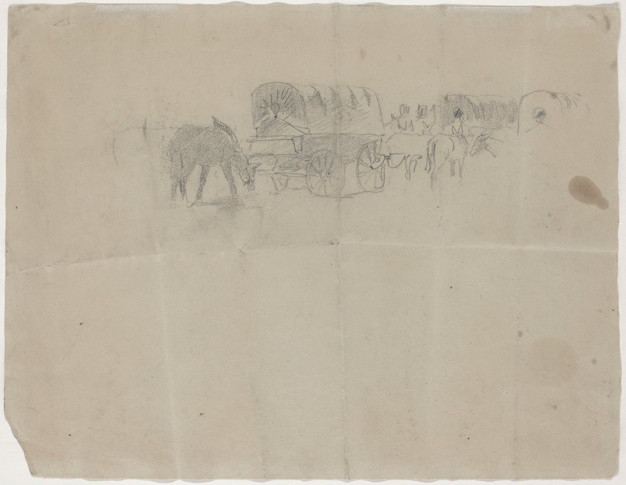 Supply Train and Mules [verso], 1864. av Winslow Homer