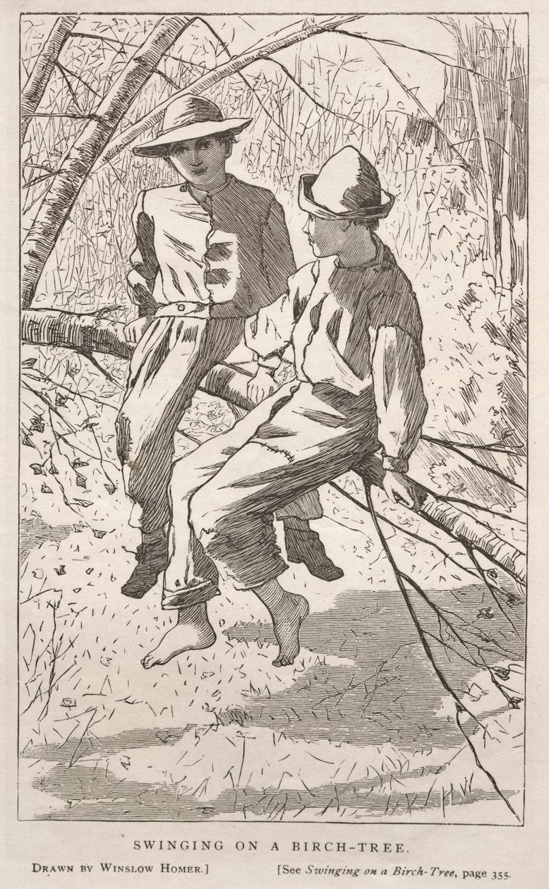 Gunga i en björk av Winslow Homer