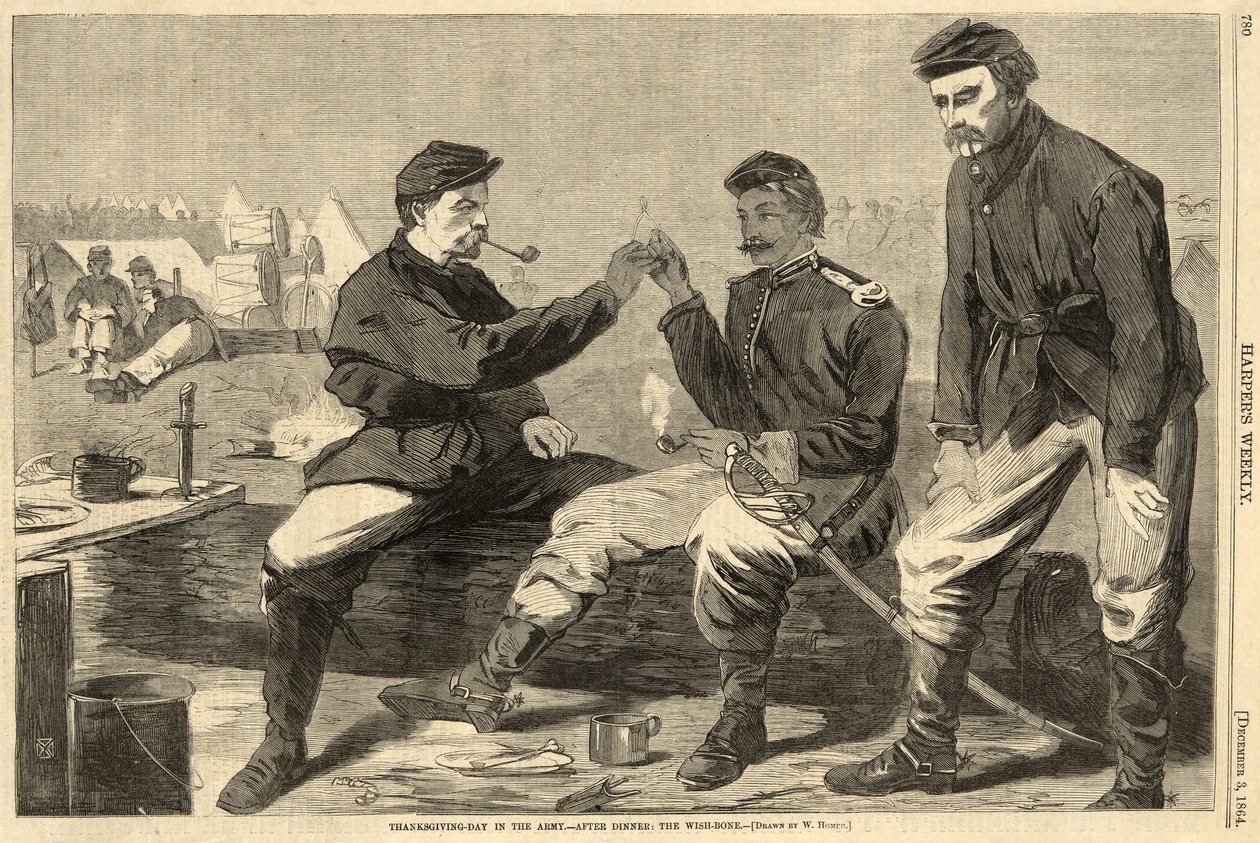 Thanksgiving-Day in the Army - Efter middagen: The WishBone, från Harper