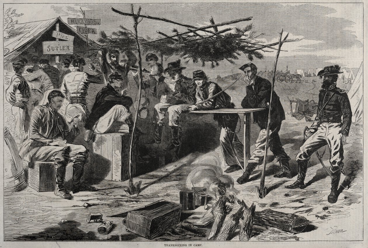 Thanksgiving på lägret av Winslow Homer