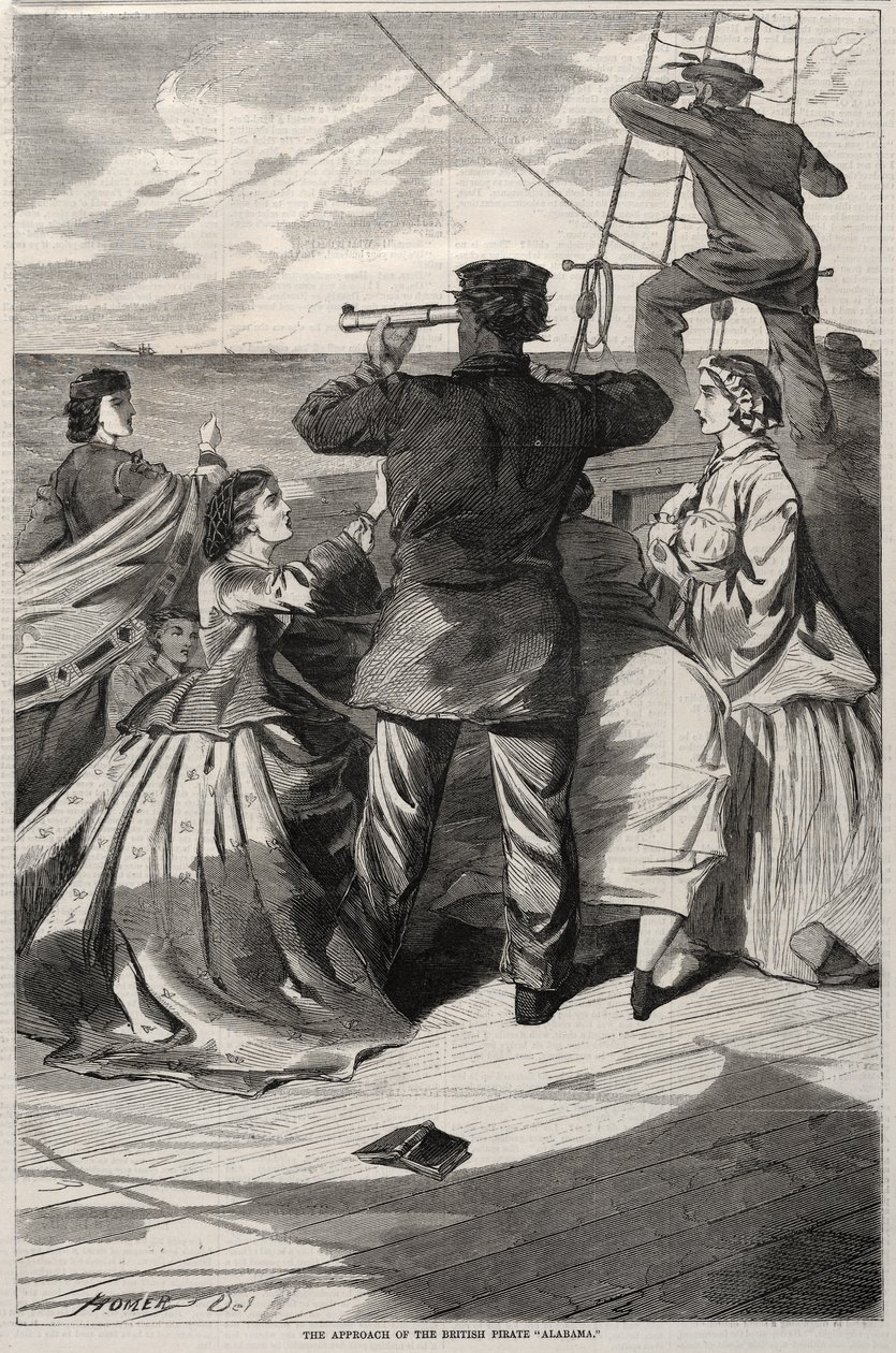 Den brittiska piratfartyget ”Alabama” närmar sig av Winslow Homer