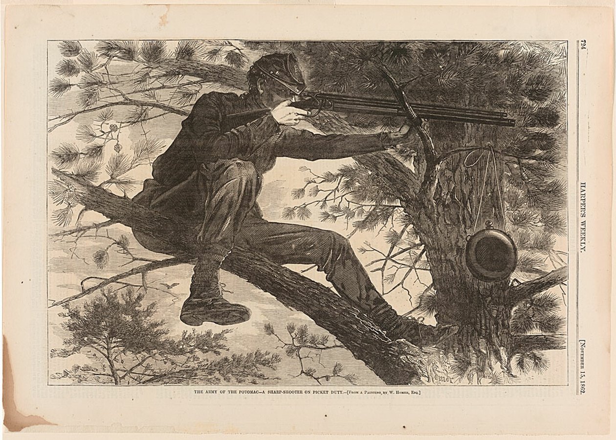 Potomacs armé - en skarpskytt i vakttjänst av Winslow Homer