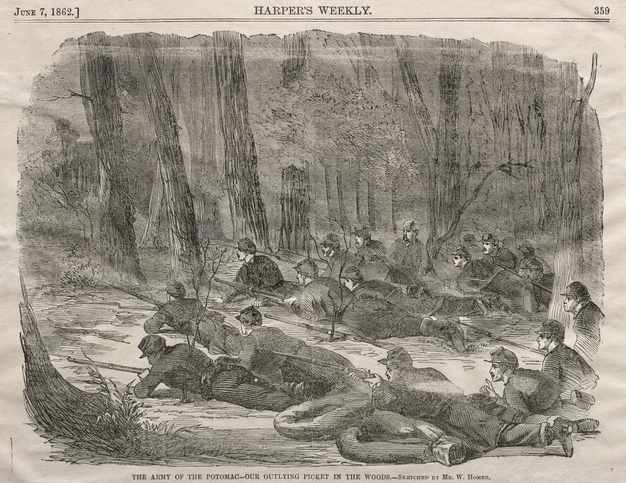 Potomacarmén - Vår framskjutna vaktpost i skogen av Winslow Homer