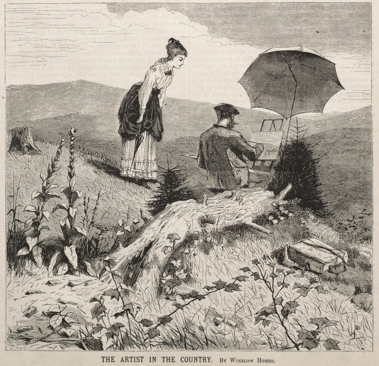 Konstnären på landet, 1869. av Winslow Homer