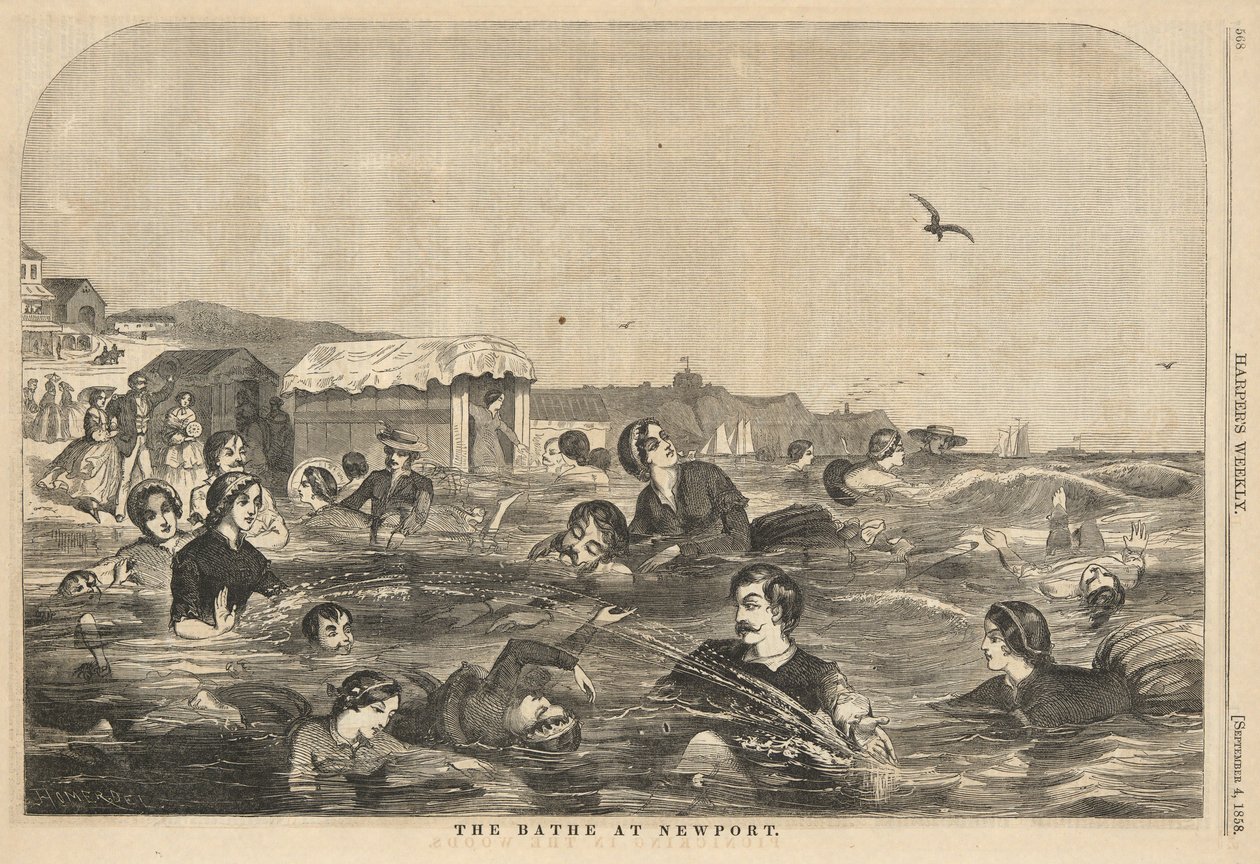 The Bathe at Newport, från Harper av Winslow Homer