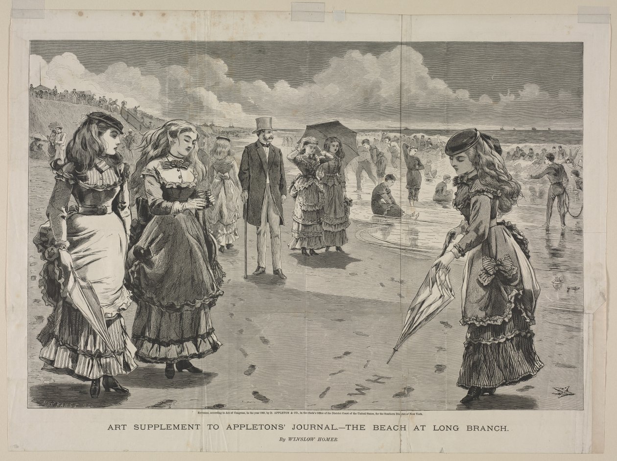 Stranden vid Long Branch, 1869. av Winslow Homer