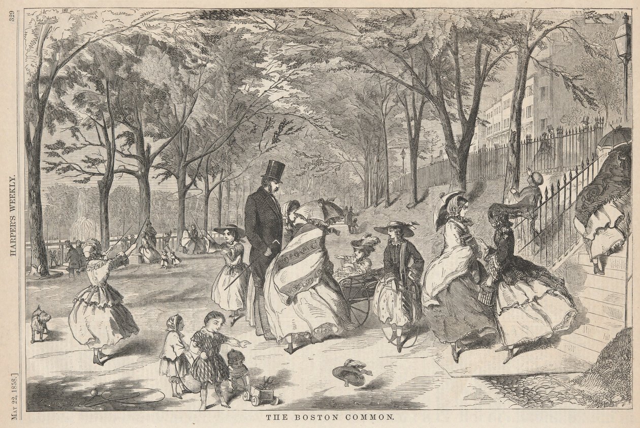 Boston Common, från Harper av Winslow Homer