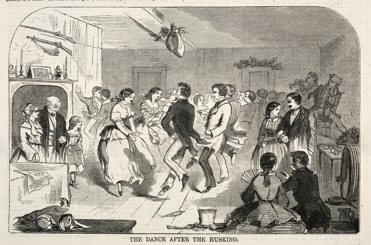 Dansen efter majsskalningen av Winslow Homer