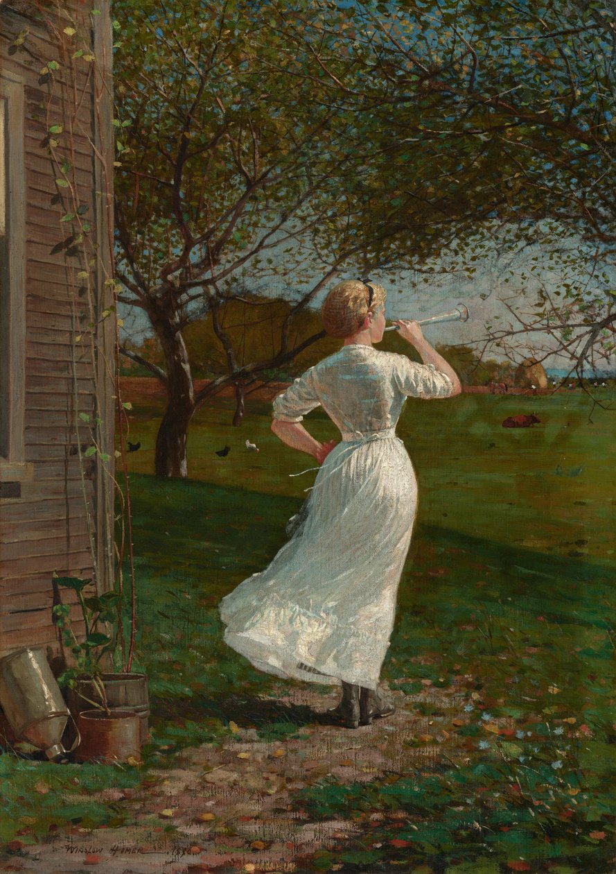 Middagshornet (hornblåsning vid havet) av Winslow Homer