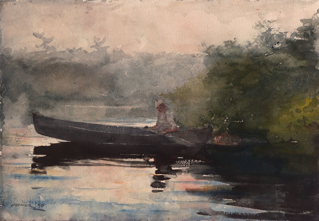 Slutet av dagen, Adirondacks av Winslow Homer
