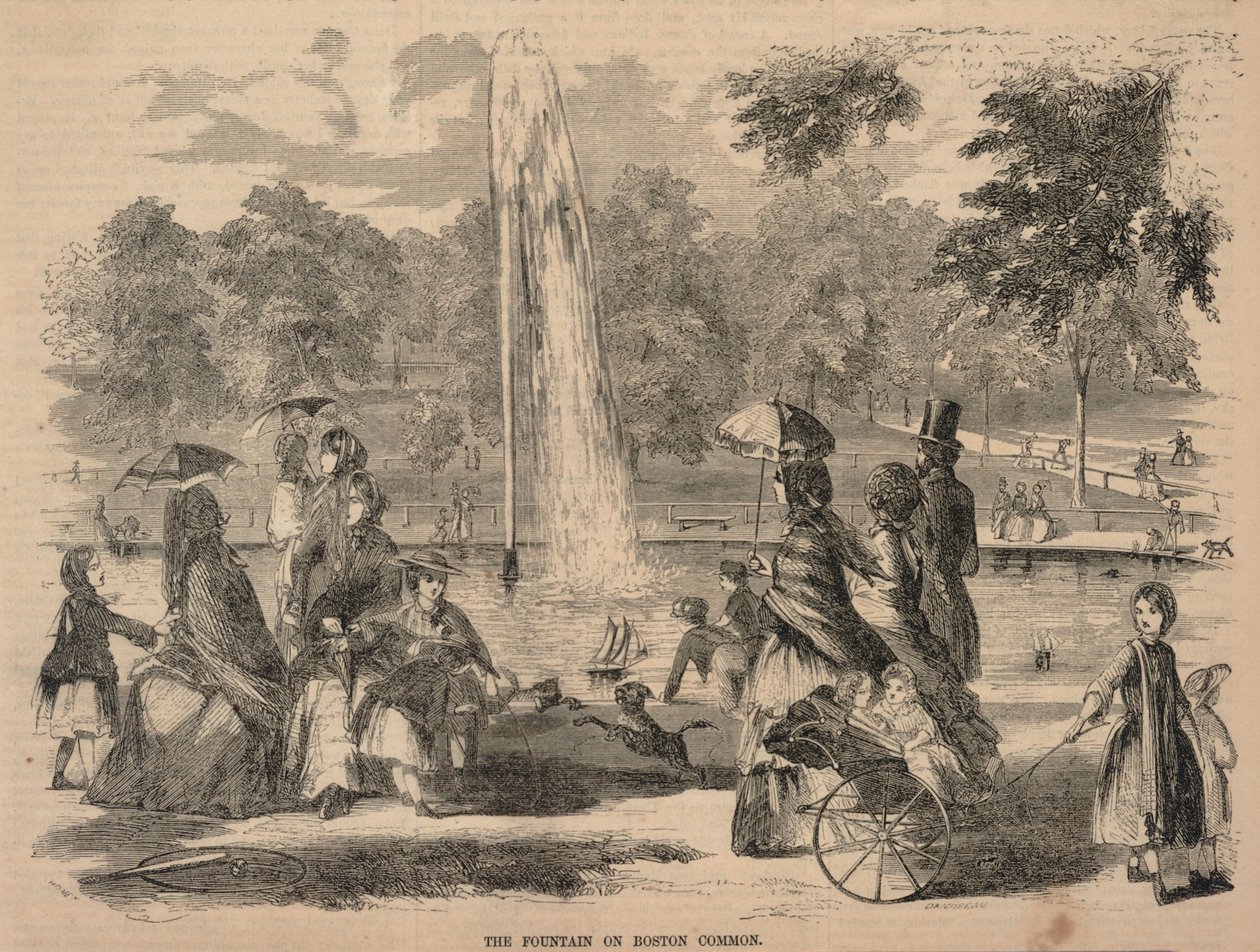 Fontänen på Boston Common, från Ballou