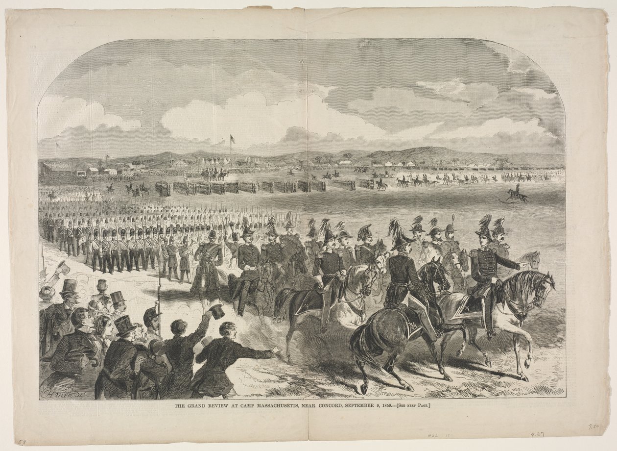The Grand Review på Camp Massachusetts, nära Concord, 9 september 1859, 1859. av Winslow Homer