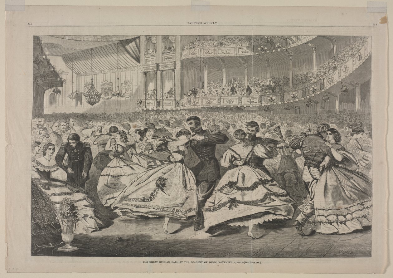 Den stora ryska balen på Musikakademin, den 5 november 1863 av Winslow Homer