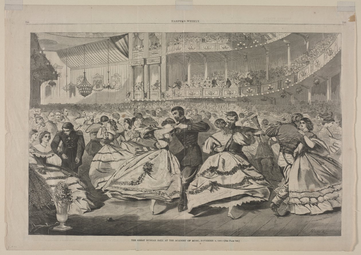Den stora ryska balen vid Musikhögskolan, 5 november 1863, 1863. av Winslow Homer