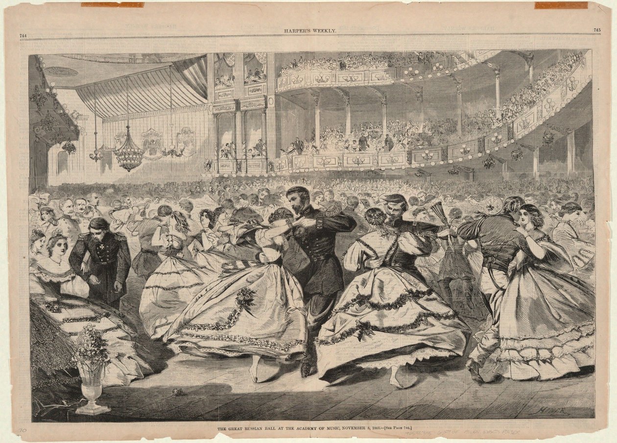 Den stora ryska balen på Academy of Music, 5 november 1863, från Harper