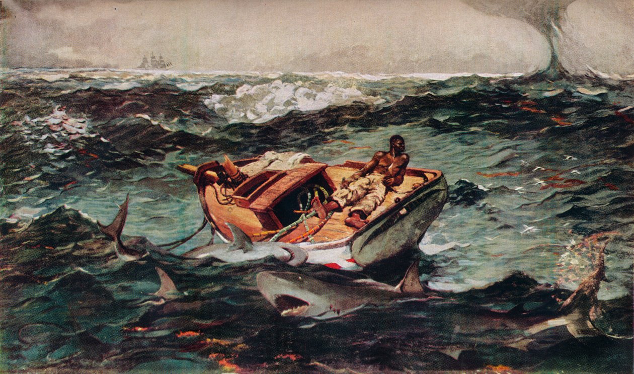 Golfströmmen, 1899, 1943. av Winslow Homer