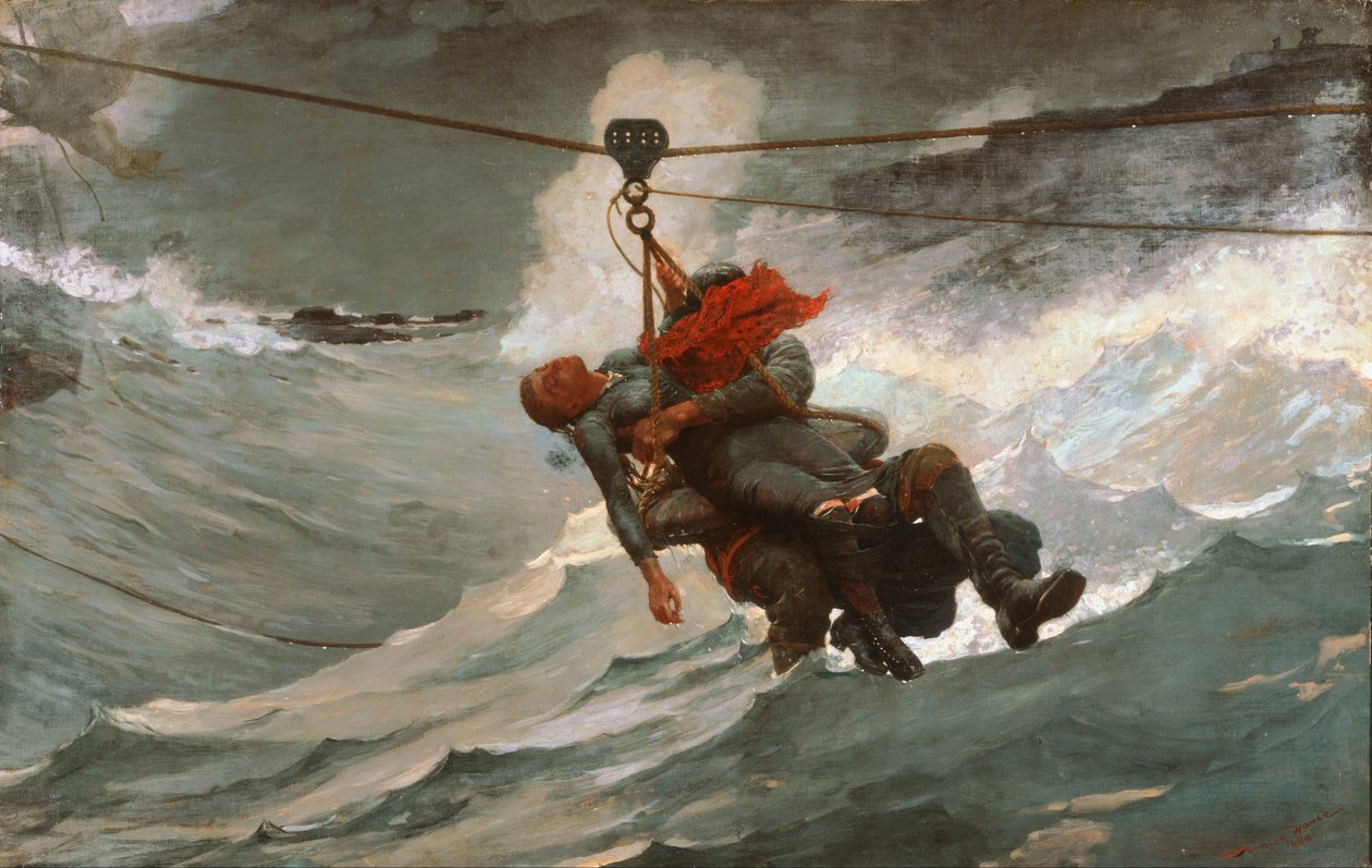 Räddningslinan av Winslow Homer
